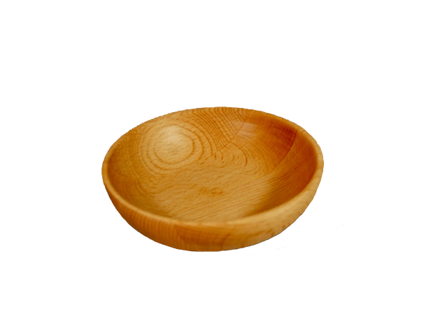 Wooden bowl.