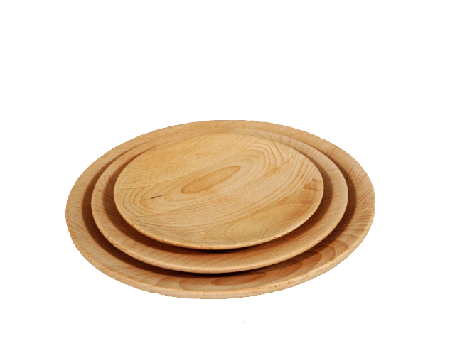 dřevěné talíře