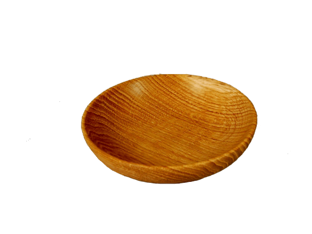 Oak wood bowl.