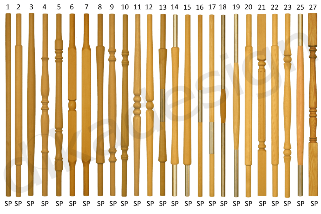 wooden stakes for staircases